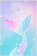 Mermaid 1 Gang Light Switch Cover Electrical No Device Wall Plate Rainbow Tail Scales Jelly Fish Switchplates Decorative Faceplate for Nursery Girls Boys Room Kids Room Home Decor