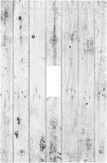 Decorative Light Switch Cover Rustic White Grey Wood Grain 1 Gang Single Toggle Decorator Outlet Wall Plate Device Electrical Faceplate Switchplates for Farmhouse Home Decor