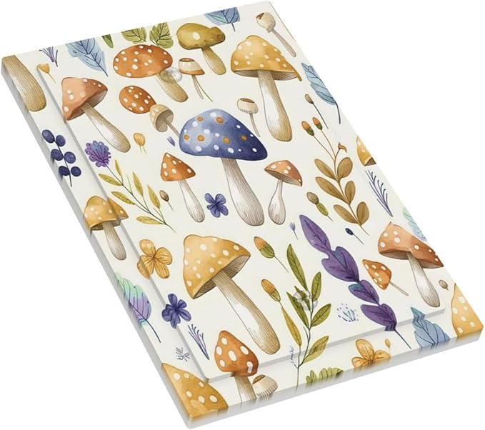 Boho Watercolor Mushroom Flowers Leaf Colorful Floral Light Switch Cover Plate 1 Gang No Device Blank Electrical Wall Plates Faceplate Decorative Switch Plate Covers for Kids Room Nursery Decor
