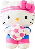 Hello Kitty Sports Soccer Plush Cuddle Pillow Buddy, Kids Bedding Super Soft Kawaii Pillow, 16.5" Tall, 2026 World Soccer Tournament (Officially Licensed Product) by Franco Collectibles