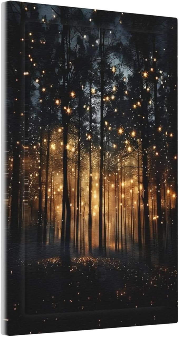 Whimsical Nature Enchanted Forest Landscape Light Switch Cover Plate 1 Gang No Device Blank Electrical Wall Plates Faceplate Decorative Switch Plate Covers for Bedroom Living Room Decor