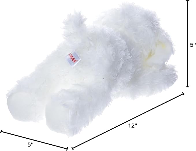 Aurora® Adorable Flopsie™ Bonita™ Stuffed Animal - Playful Ease - Timeless Companions - White 12 Inches