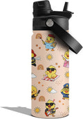 Insulated Water Bottle 18oz, Duck Gifts Water Bottle with 2-in-1 Straw and Spout Lid, Cute Duck Cup Leakproof, Ducks Cup Coffee Travel Mug for Ducks Lovers, Birthday Gift Ideal for Girls Boy