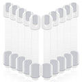 10 Pack Cabinet Locks Baby Proofing, Child Proof Cabinet Locks with 3M Adhesive - Easy Installation with Adjustable Straps, Multi-Purpose Child Safety Latches for Drawers Fridge Trash Cans White-Gray
