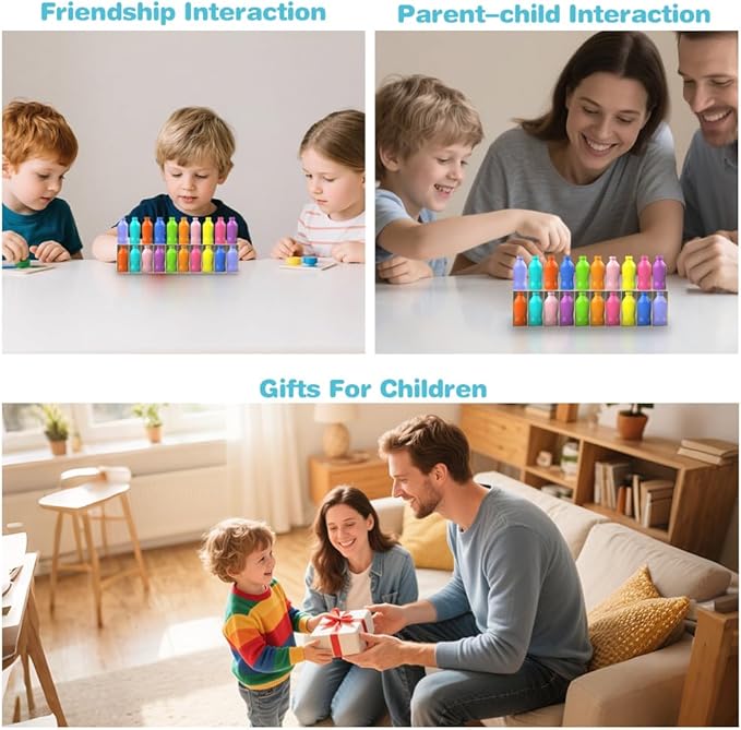 Aerbee Bottle Color Matching Toys, Fun Toys for Kids, Interesting Match The Bottle Color Game - Family Games for Kids and Adults, Fun Party Games for Groups, Festival Unique Gift for 3+ Kid Birthday