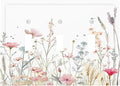 Watercolor Wildflower Pink Flower Plant Floral Decorative Switch Plates 3 Gang Wall Plate Triple Toggle Light Switch Cover Faceplate Electrical Wall Panels for Bedroom Living Room Decor