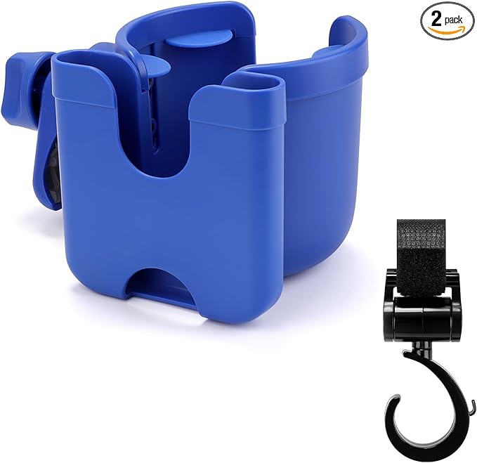Accmor Stroller Cup Holder with Phone Holder, Bike Cup Holder, Universal Cup Holder for Uppababy Nuna Doona Strollers, 2-in-1 Cup Phone Holder for Stroller Bike Accessory