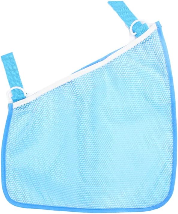 2PCS Pack Baby Stroller Organizer, Toddle Mesh Stroller Organizer for Bottle Nappy Baby Cloth, Detachable Straps,Set With Side Sling Stroller Cargo Bag(BLACK B)