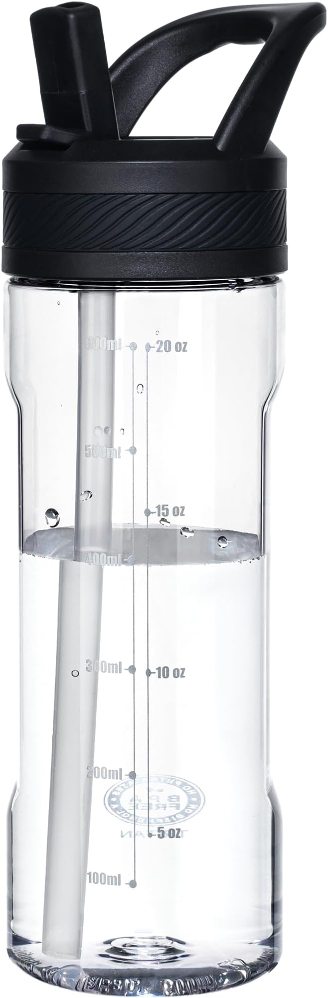 OLDLEY 20 kids Water Bottle with Straw,Tritan BPA-Free,Leak-Proof Design for Travel,Home, School, (Clear)