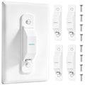 4 Pack Light Switch Cover Guard,Light Switch Lock With Glow In The Dark Effect, Child Proof Wall Switch Cover Keeps Lights or Switches from Being Accidentally Turned ON or OFF （White)