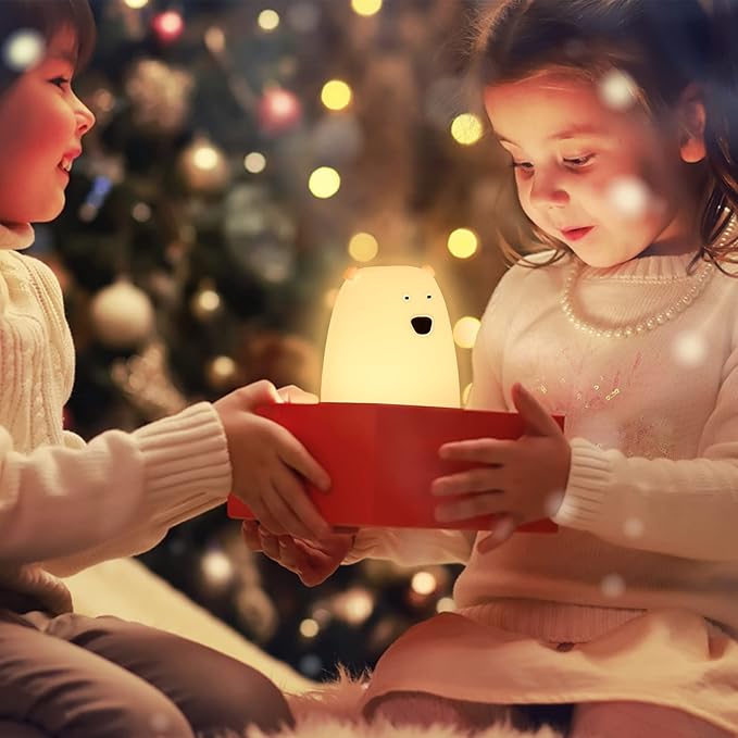 ZKLiLi Night Light for Kids Lamp, 16 Colors Lamp Cute, Dimmable Baby Night Lights for Nursery,Silicone Rechargeable Nightlight for Kids Room, Kawaii Room Decor (GJDB01)