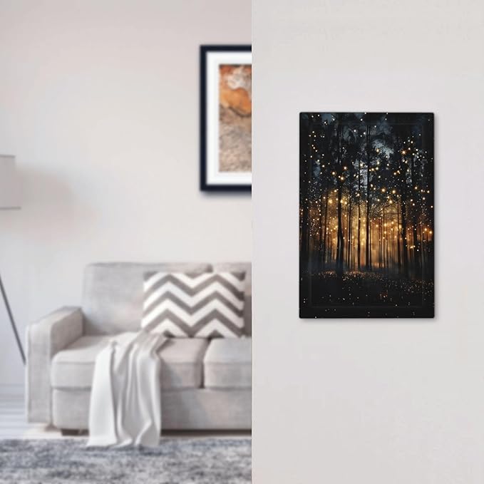 Whimsical Nature Enchanted Forest Landscape Light Switch Cover Plate 1 Gang No Device Blank Electrical Wall Plates Faceplate Decorative Switch Plate Covers for Bedroom Living Room Decor