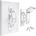 2 Pack Light Switch Cover Guard,Wall Light Switch Lock With Glow In The Dark Effect, Child Proof Wall Switch Cover Keeps Lights or Switches from Being Accidentally Turned ON or OFF （Clear)
