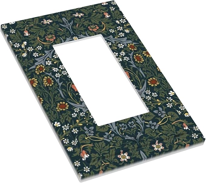 Decorative Outlet Covers Colorful Floral Boho Flower Plant Leaf 1 Gang Single Rocker Light Switch Cover Plate Wall Plates Gfci Faceplate For Bed Room Living Room Decor