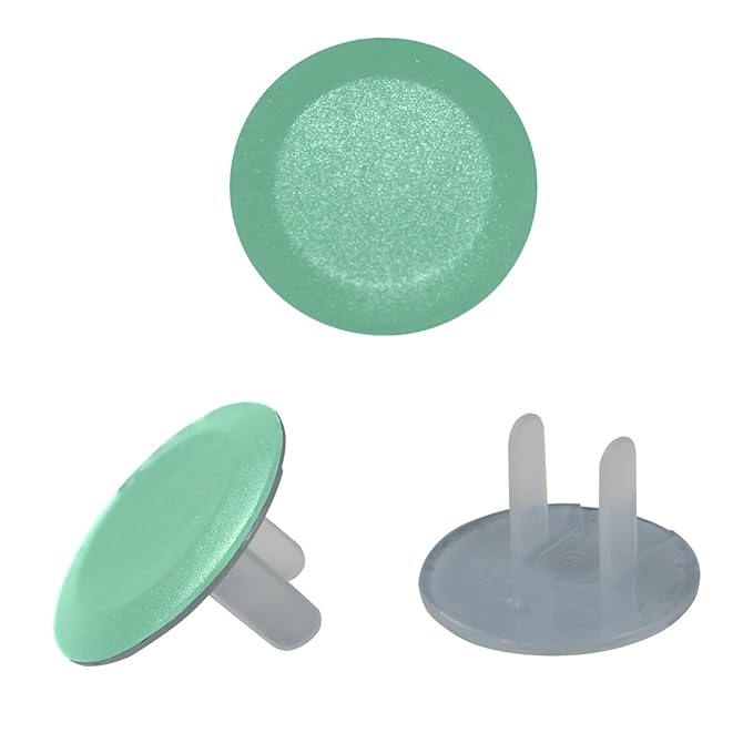 Pure Light Green Color Outlet Plug Covers Child Proof Electrical Outlets Protector - Wall Socket Protector for Baby Kids- Electrical Insulation