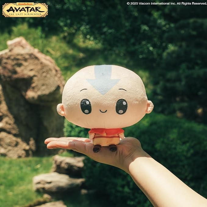 TeeTurtle Cloudheads Aang Plush - 5-Inch Official Avatar the Last Airbender Stuffed Animal with Embroidered Details - Soft Cuddly Plush Toys for Kids, Teens, and Adults
