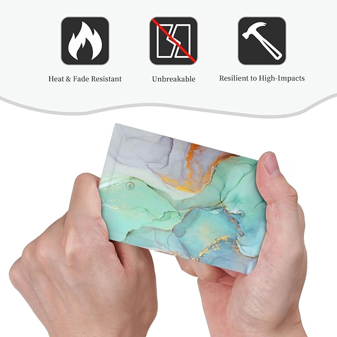 Teal Green Marble 1 Gang Light Switch Cover No Decive Blank Wall Plate Decorative for Teen Kids Boys Bathroom Home Bedroom Art Panel Decorate 5" x 3