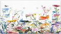 Watercolor Wildflowers Colorful Floral Plant Light Switch Covers Quad Toggle Electrical Faceplate 4 Gang Wall Plate Decorative Switch Plates Cover for Bedroom Living Room Decor