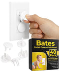 Bates- Outlet Covers Child Proof, 40 Pack, White, Round 3 Prong Outlet Covers