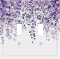 Purple Plants Leaves Eucalyptus Vine Floral Flowers Decorative Switch Plates 2 Gang Double Toggle Outlet Light Switch Cover Wall Plate Electrical Faceplate for Bedroom Living Room Decor