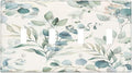 Boho Green White Eucalyptus Leaf Floral Light Switch Covers Quad Toggle Electrical Faceplate 4 Gang Wall Plate Decorative Switch Plates Cover for Farmhouse Living Room Decor