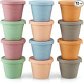 PandaEar 12 Pack Silicone Baby Food Storage Containers, 4 oz Reusable Small Snack Containers Freezer Storage with Airtight Lids Leak Proof for Infants Kids Babies, Microwave Safe