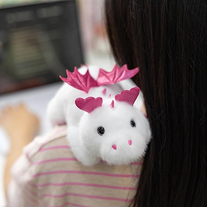 PEACH CAT Dragon Plush Cute Dragon Stuffed Animal Small Plushies Toys Gifts for Kids White