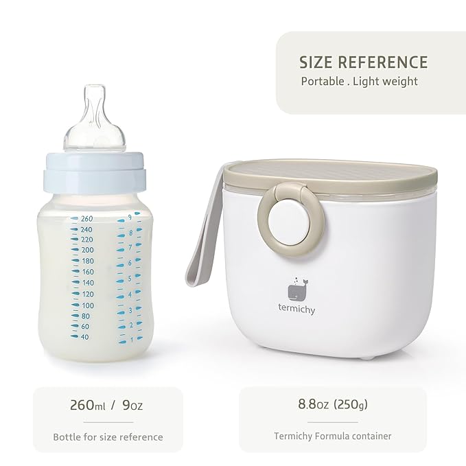 Termichy Baby Formula Dispenser, Portable Formula Dispenser Container with Scoop and Carry Handle for Travel Outdoor Activities for Baby Infant, 500ml 2Pack