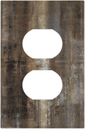 Decorative Outlet Covers Tan Brown Rustic Abstract Wood Vintage Wooden 1 Gang Duplex Light Switch Cover Plate Electrical Switch plates WallPlates Socket Covers for Farmhouse Home Decor