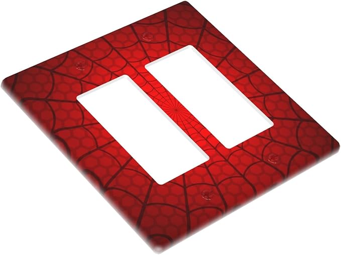 Spider Web Double Gang Rocker Decorative Light Switch Cover, 2-Gang Wall Plate Outlet Cover