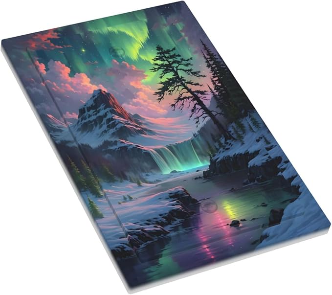 Snow Mountain Aurora Waterfalls Rivers Forest Light Switch Cover Plate 1 Gang No Device Blank Electrical Wall Plates Faceplate Decorative Switch Plate Covers for Bedroom Living Room Decor