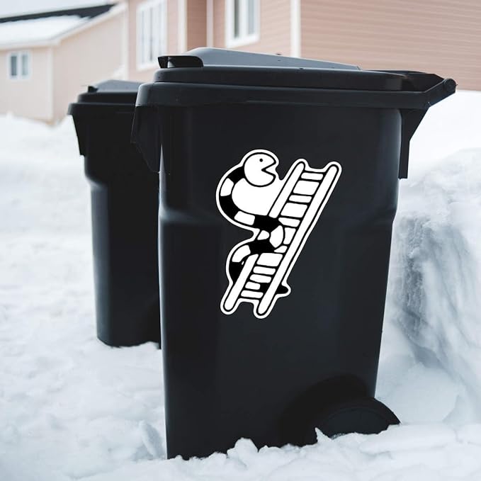 Azeeda 'Snakes & Ladders' White Premium Vinyl Decal Sticker – Waterproof, Durable & Easy to Apply - Ideal for Car Bumpers, Windows, Bins and More (DW00024896)