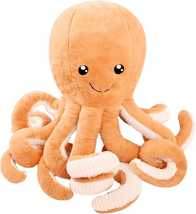 DENTRUN Octopus Stuffed Animals, Giant Octopus Plush Doll Play Toys for Kids Girls Boys Adults Birthday Xmas Halloween Present Stuffed Sea Animals Plushie, 7/16/24/32 Inches, 5 Colors
