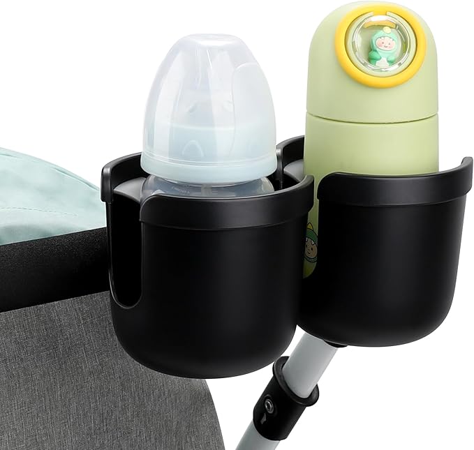 Accmor Stroller Cup Holder, Bike Cup Holder, Universal Cup Holder for Uppababy Nuna Doona Strollers, 2-in-1 Cup Phone Holder for Stroller Bike Accessory
