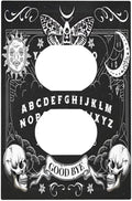 Black Witchy Skeleton Skull Gothic Sun Moon Outlet Covers 1 Gang Duplex Light Switch Cover Decorative Switch Plates Electrical Receptacle Faceplate Wall Plate for Bedroom Living Room Decor