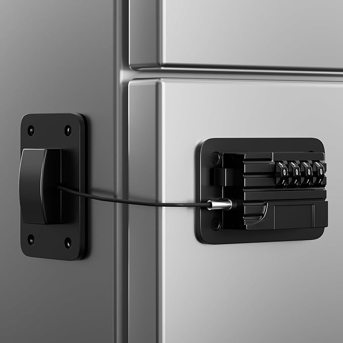Fridge Lock for Kids, Password Refrigerator Lock, No-Tool Easy Installation, Child Safety Lock for Refrigerator & Dishwasher