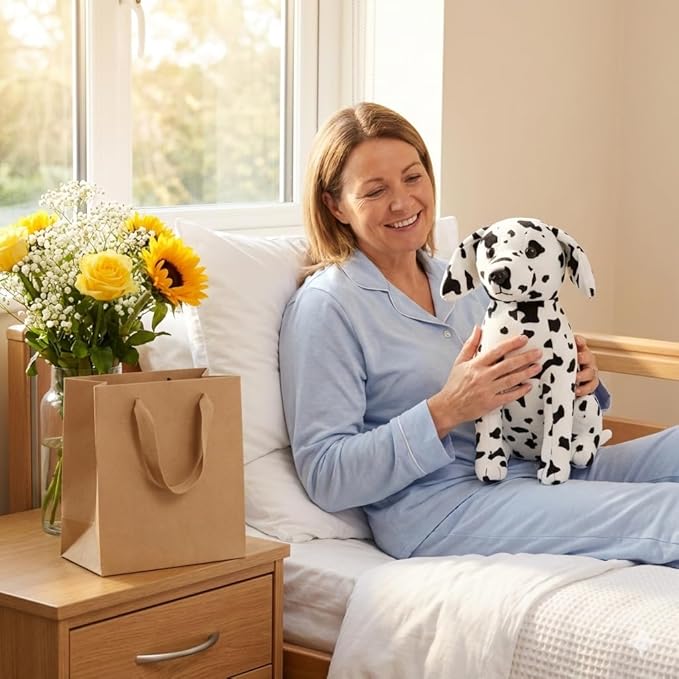 WEIGEDU Dalmatian Stuffed Animals, Stuffed Dalmatian, Stuffed Puppy Dog Plush Toys for Boy Girl Kids Birthday, 12 inches