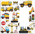 2-Gang 1-Toggle 1-Decorator/GFCI Device Combination Wall Plate Construction Trucks Cartoon Engineering Transportation Car Excavator Tractor Transport Combo Rocker Receptacle Switchplate Outlet Cover