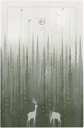 Green Pine Tree Deer Country forest Bird Nature Mist Light Switch Cover Plate 1 Gang Electrical Wall Plates Faceplate Decorative Switch Plate No Device Blank for Bedroom Home Decor