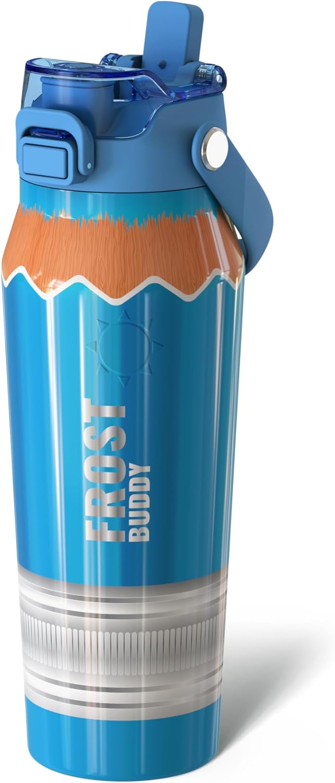 Frost Buddy 24oz Insulated Water Bottle with Straw & Chug Lid | Leak-Proof Stainless Steel | 24-Hours Cold | Sweat-Proof, Cup Holder Friendly | Ideal for Gym, Travel, Sports & Everyday Hydration