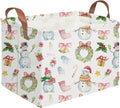 Rectangular Christmas Basket,Waterproof and foldable Tree Basket Baby Storage Bin,kids room storage baskets,New Year decor,Boy and Girls Christmas Room Decor(Bell Christmas)