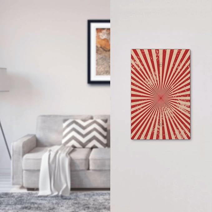 Retro Circus Sparkling Red White Lines Mid Century Light Switch Cover Plate 1 Gang No Device Blank Electrical Wall Plates Faceplate Decorative Switch Plate Covers for Farmhouse Home Decor