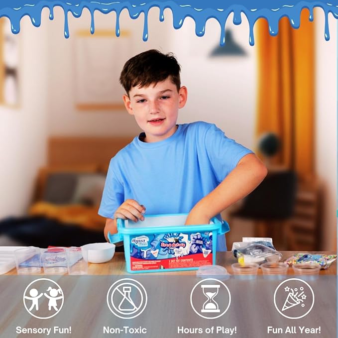Aqua Endless Summer Shark Attack DIY Slime Kit – Creative STEM Craft with Ocean Adventure Theme