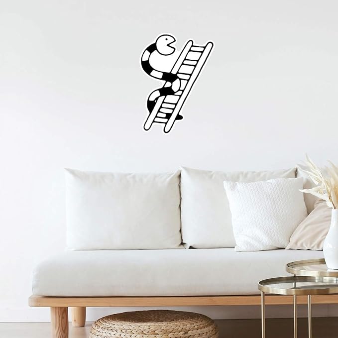 Azeeda 'Snakes & Ladders' White Premium Vinyl Decal Sticker – Waterproof, Durable & Easy to Apply - Ideal for Car Bumpers, Windows, Bins and More (DW00024896)