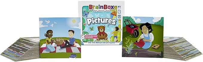 BrainBox Pictures Card Game - Memory & Observation Game, Educational Global Adventure, Family-Friendly Trivia Game for Kids & Adults, Ages 8+, 1+ Players, 10 Min Playtime, Made by Green Board Games