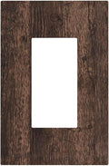 Outlet Covers Rustic Brown Wood Plank Retro Wooden Board 1 Gang Single Rocker Light Switch Cover Decorative GFCI Wallplates Socket Cover Electrical Switch Plate Covers for Farmhouse Home