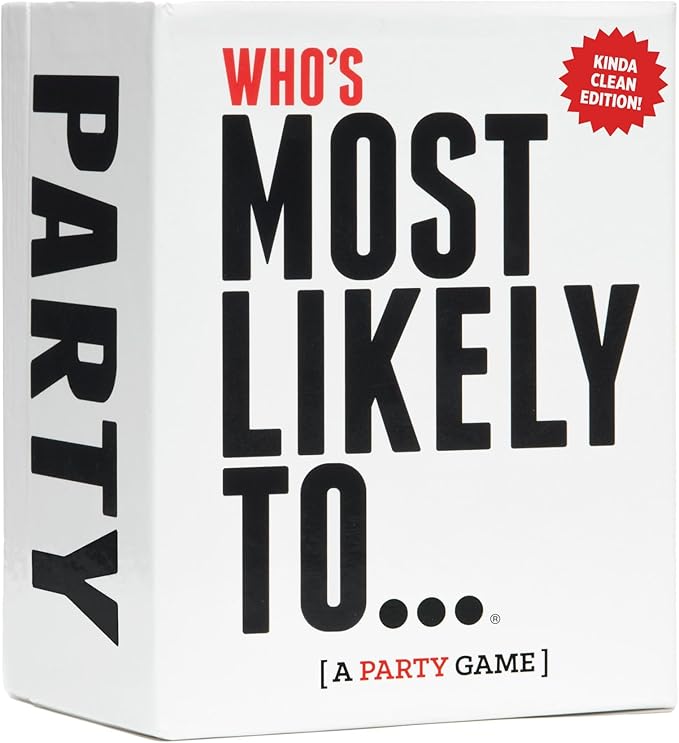DSS Games Who's Most Likely to...Kinda Clean Family Edition [A Party Game | Great for Adults & Teens | Game Nights & Big Groups]