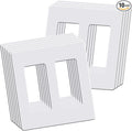 Screwless Decorator Wall Plates, 2-Gang Decorative Outlet Covers, Standard Size 4.68" x 4.74" Switch Plate and Hidden Screw Faceplate (10 Pack, Gloss White)
