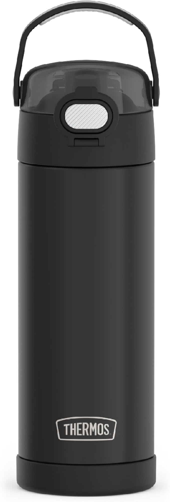 THERMOS FUNTAINER 16 Ounce Stainless Steel Vacuum Insulated Bottle with Wide Spout Lid,Black Matte,(Pack of 6)