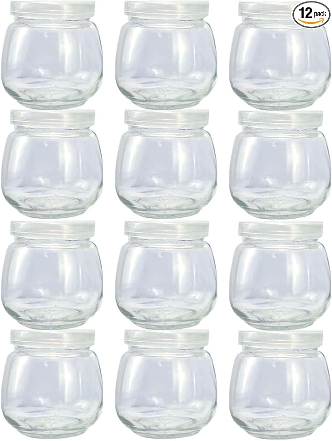 Baby Food Storage Containers,12 Pack Baby Food Containers with Lids,4 oz Glass Baby Food Jars,Small Snack Containers for Toddlers,Thickened Baby Food Storage Containers for Infant and Baby